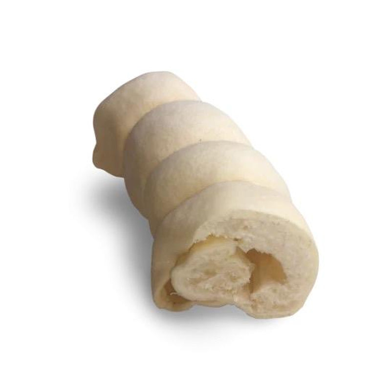 5-6” Beef Collagen Cheek Rolls (5 Pack) 100% Natural and Extra-Thick - Single-Ingredient - Long-Lasting for Big Dogs and Aggressive Chewers