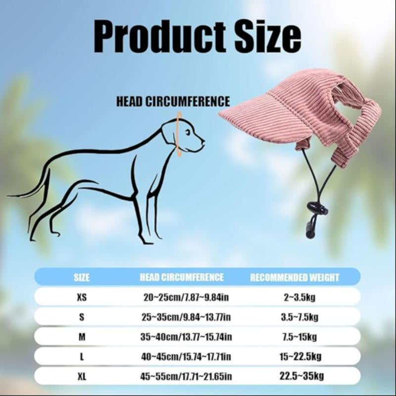 Pet Baseball Cap, Outdoor Sun Protection Pet Hat, Breathable Pet Headwear for Small Medium Large Dogs & Cats, Pet Supplies