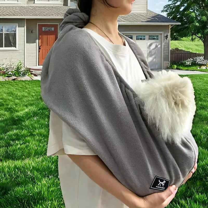XL Cuddler Pet Sling Carrier for Cats & Dogs – Soft Fleece Fabric, Fits Pets up to 25Lb, Cozy & Secure for Home Harness Collars Breathable Seat Covers