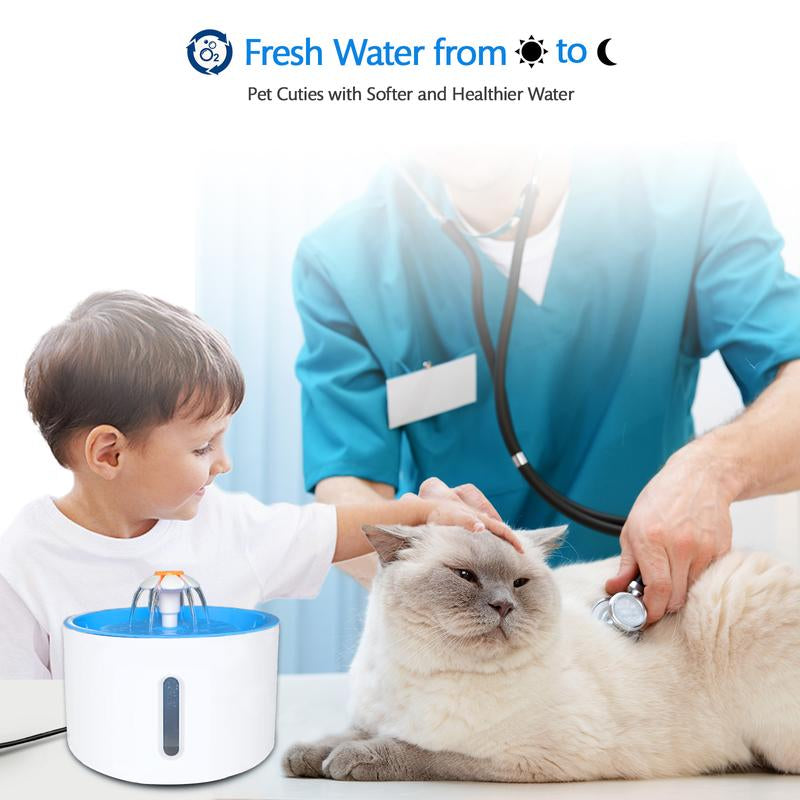 VAGAVA Springtok Pet Water Fountain, Ultra-Quiet, Automatic Pet Water Dispenser, Pet Water Bowl, Pet Accessories, Gift for Pet