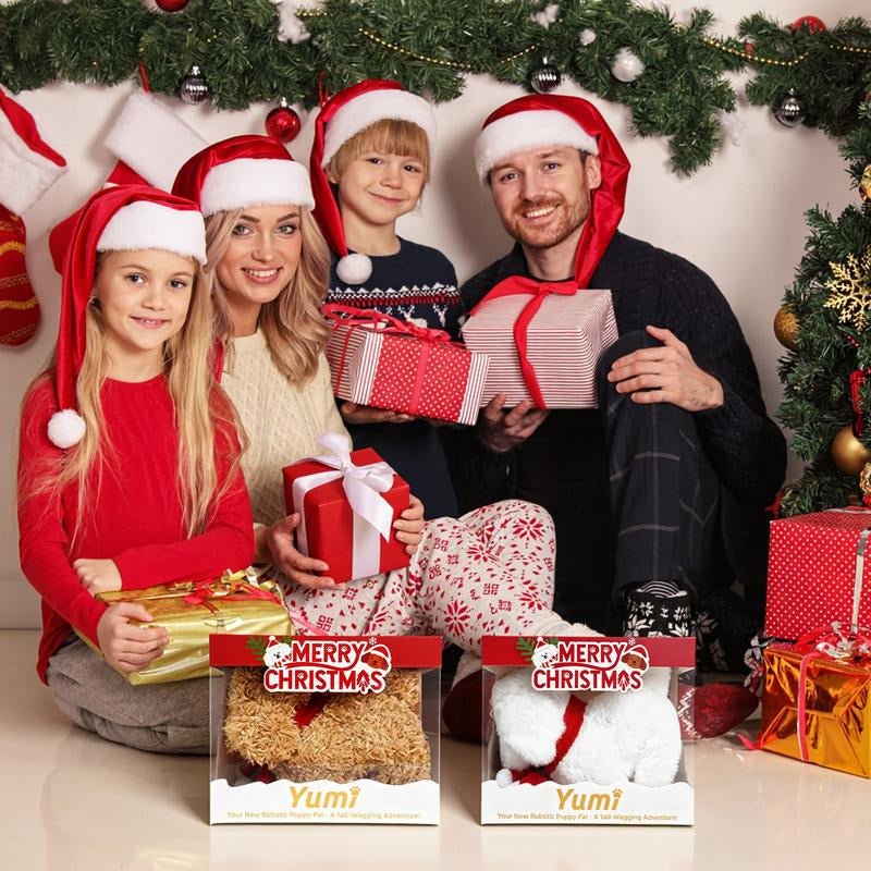 Christmas Robotic Puppy Toy – Barking, Moving, Tail-Wagging Fun!Companion Toys for Pets、Kids’ Companion Toy;Ideal for Christmas Gifts, Holiday Surprises & Family Gatherings