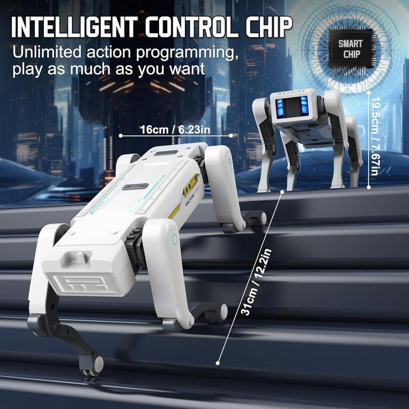 【Akeleo】Robot Dog, AI Smart Pet, Can Dance and Do Kung Fu, with App/Remote Control, Supports Motion Programming, an Ideal Gift for Children