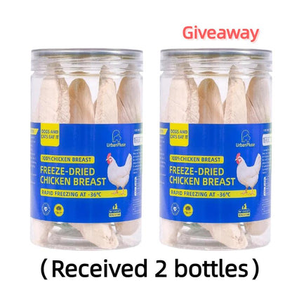 Urbanpluse Delicious Chicken Flavor Freeze-Dried Patties Dry Dog & Cat Snack, 2.83OZ Low Fat Low Allergen High Protein Natural Ingredients USA Made, Perfect for Training Topper or Snack