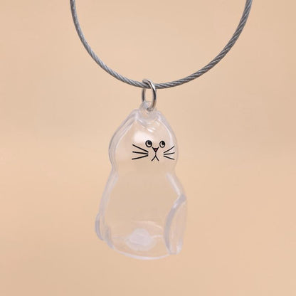 Cute Cat Fur Memory Charm – Shaped Charm for Collecting Pet Fur, Memorial Gift for Cat Lovers, Keychain or Necklace Decoration