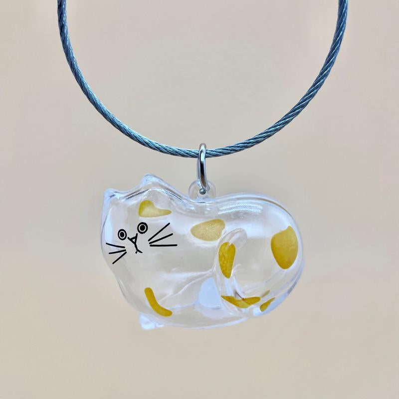 Cute Cat Fur Memory Charm – Shaped Charm for Collecting Pet Fur, Memorial Gift for Cat Lovers, Keychain or Necklace Decoration