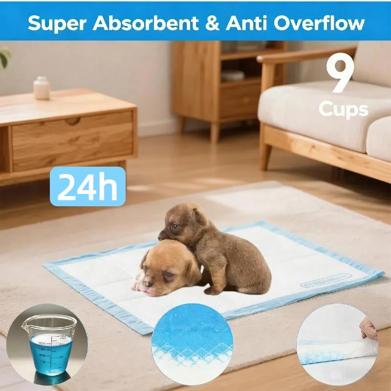 Pet Training Pads, 100Pcs Size XS Disposable Puppy Pee Pads Only Suitable for Puppies and Cats, Super Absorbent and Leak-Proof