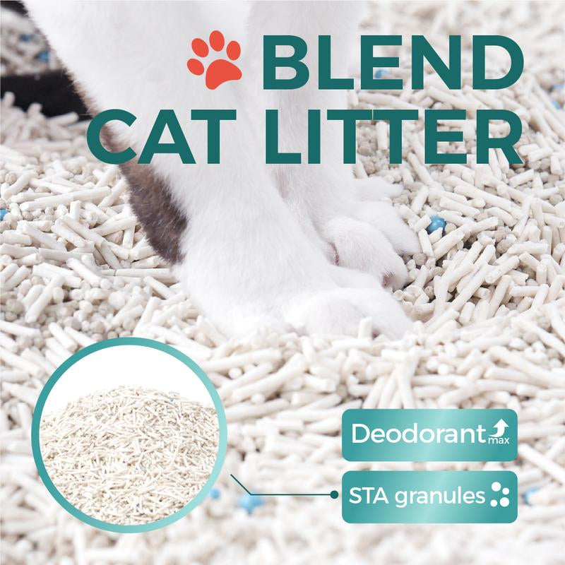 16.5Lb Tofu Cat Litter, Kitty Litter,Flushable Cat Litter,Odor Control Quick Clumping Low Dus,Suitable for Automatic Litter Boxest