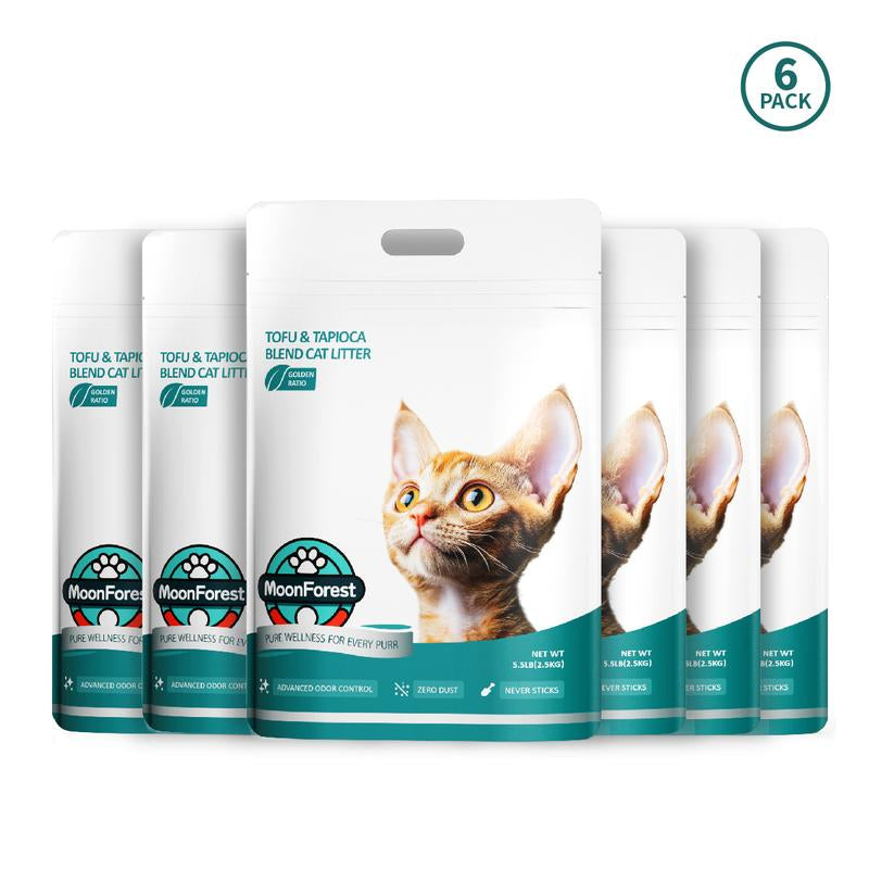 16.5Lb Tofu Cat Litter, Kitty Litter,Flushable Cat Litter,Odor Control Quick Clumping Low Dus,Suitable for Automatic Litter Boxest