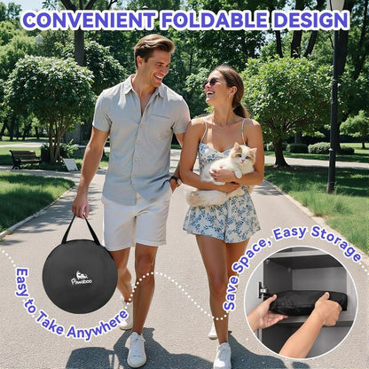 Outdoor Cat Enclosures for Cats Indoor, Patio Portable Mesh Cat Tent, Tunnel, Playhouse with Free Carry Bag & Metal Rod for Multiple Small Animals, Includes Cat Playpen+2 Tent+ Tunnel,Rainbow