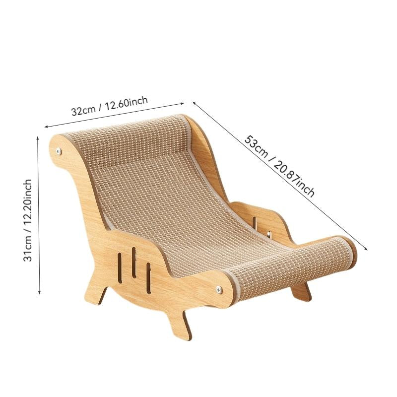 Durable Cat Scratching Post, Sisal Material, Anti-Slip Base, Pet Toy & Bed, Self-Cleaning Kitty Lounge Chair, Ideal Gift for Cats