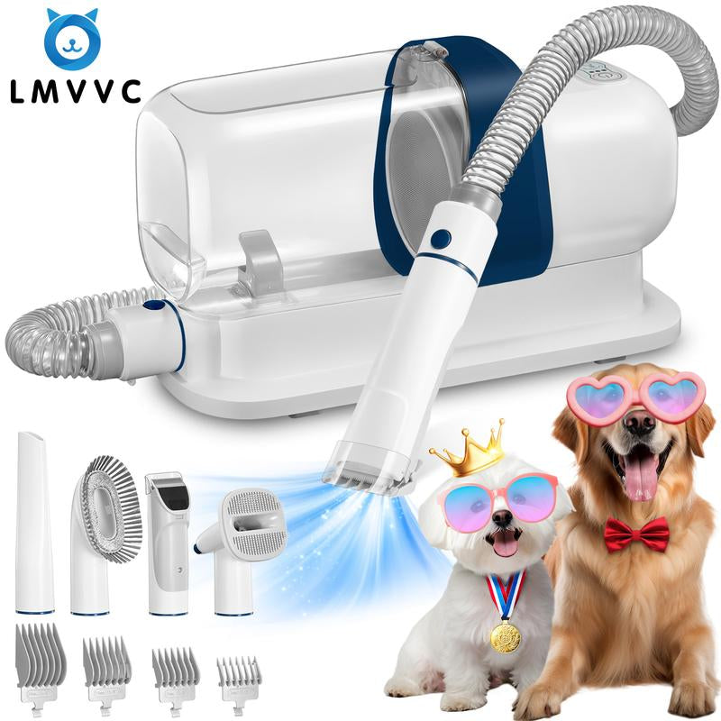 Multi-Suction Pet Grooming Kit, 2.3L, with Pet Grooming Tools for Shedding Pet Hair, New Upgrade