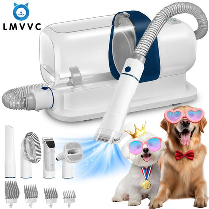 Multi-Suction Pet Grooming Kit, 2.3L, with Pet Grooming Tools for Shedding Pet Hair, New Upgrade