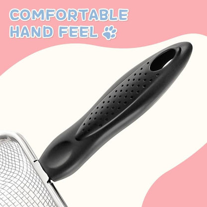 Cat Litter Scoop, Sturdy Litter Cleaner Corner Shovel, Stainless Steel Mesh Litter Shovel, Long Handle Beach Shovel, Pet Supplies, Christmas Gift