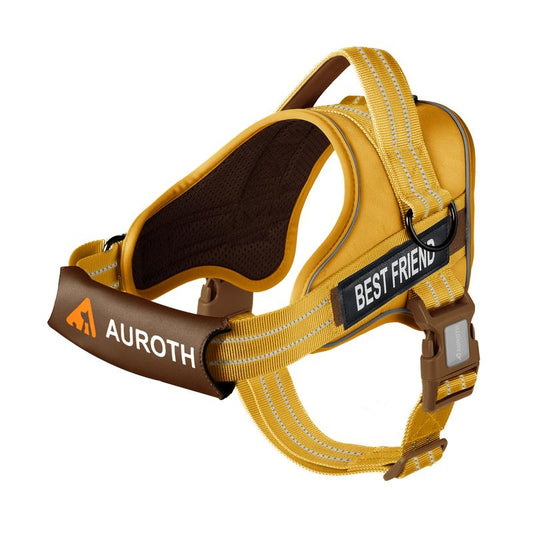 AUROTH No Pull Dog Harness No Choke Reflective Adjustable Padded for Small Medium & Large Dogs Soft Comfortable Service Vest