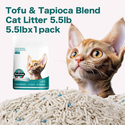16.5Lb Tofu Cat Litter, Kitty Litter,Flushable Cat Litter,Odor Control Quick Clumping Low Dus,Suitable for Automatic Litter Boxest