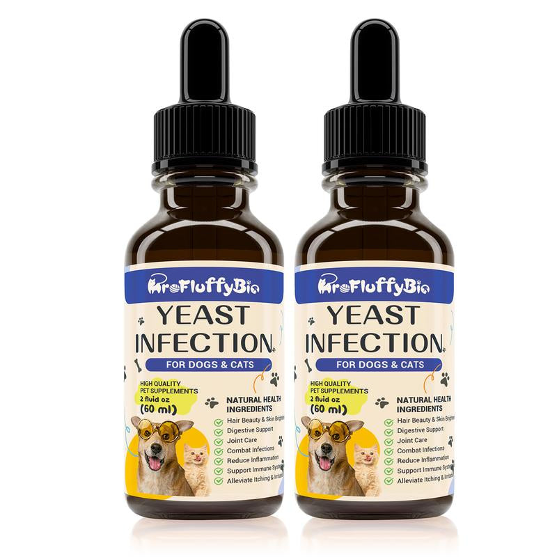 Probiology Natural Dog Yeast Infection Treatment - Itchy Skin & Ear Relief, Reduces Inflammation & Irritation, Soothes Allergy Symptoms - Herbal Supplement Drops for Dogs' Healthy Itch Relief (2 Oz)