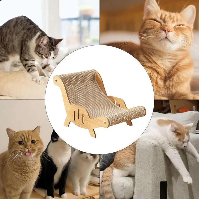 Durable Cat Scratching Post, Sisal Material, Anti-Slip Base, Pet Toy & Bed, Self-Cleaning Kitty Lounge Chair, Ideal Gift for Cats
