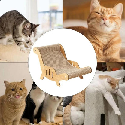 Durable Cat Scratching Post, Sisal Material, Anti-Slip Base, Pet Toy & Bed, Self-Cleaning Kitty Lounge Chair, Ideal Gift for Cats